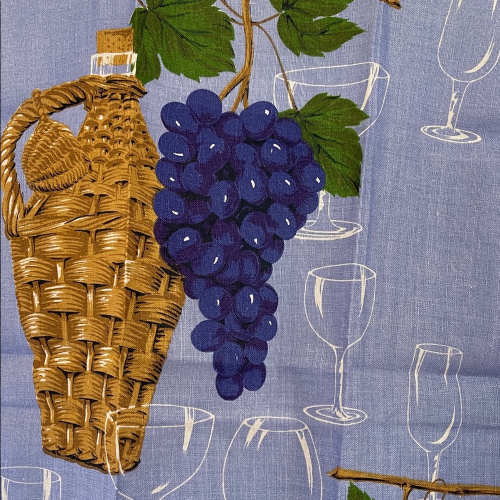 Ulster All Linen 3 Piece Wine Printed Theme Tea Towel Made in Ireland